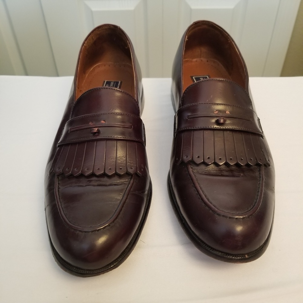 Bostonian Crown Windsor Mens Brown Leather Kiltie Tassel Loafers Dress Shoes